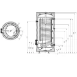 Zbiornik buforowy do pompy ciepła z wężownicą 150l