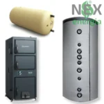 Zestaw: Kocioł zasypowy KAMEN WDS + Bufor + CWU + Montaż